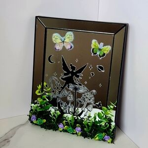 Enchanted Fairy Mirror with Butterfly Accents